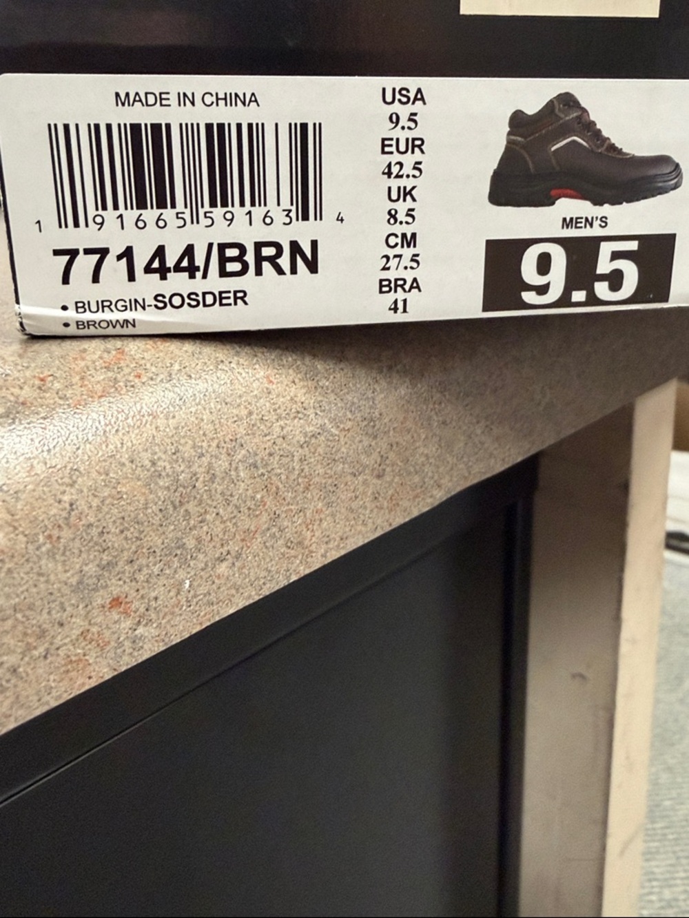 Skechers Menโs Brown Work Shoe - Comfort Comp - Picture 4 of 4